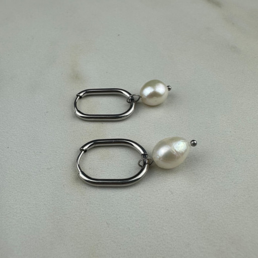 Ασημένια σκουλαρίκια Silver Pearl (4)