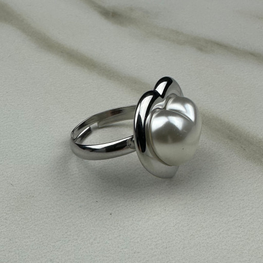 Ασημένιο δαχτυλίδι Καρδιά Πέρλας (2)