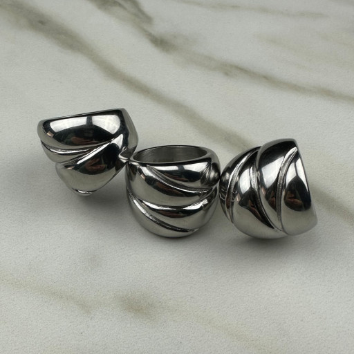 Ασημένιο δαχτυλίδι Sophistication Large Circle (4)