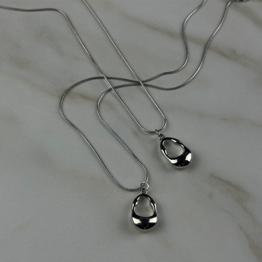 Ασημένιο Κολιέ Abstract (2)