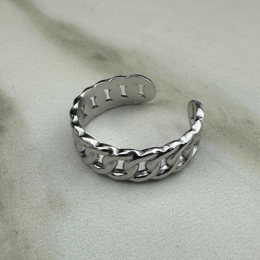 Ασημί δαχτυλίδι Braid (2)