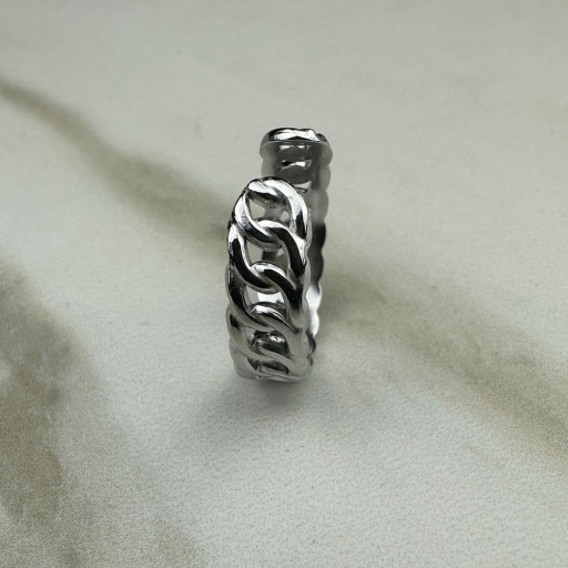 Ασημί δαχτυλίδι Braid (4)