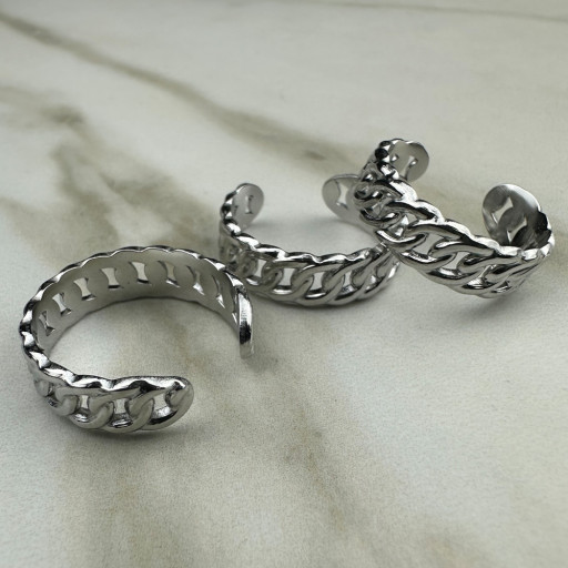 Ασημί δαχτυλίδι Braid (5)