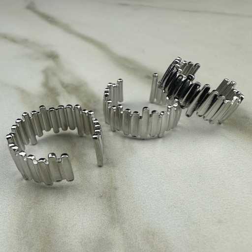 Ασημί δαχτυλίδι Wave (4)