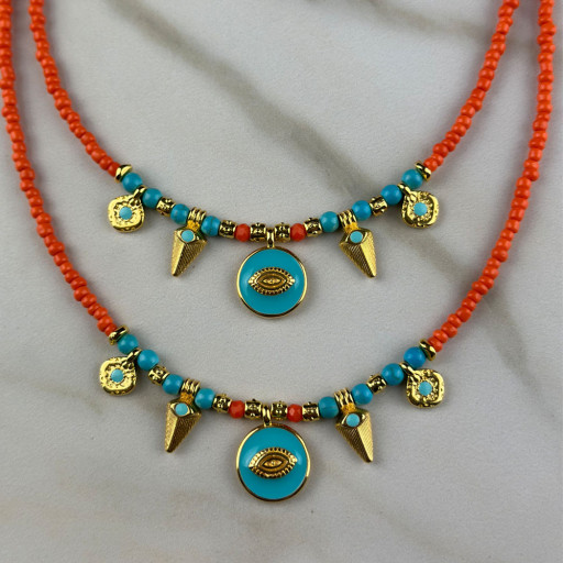 Χειροποίητο Κολιέ Tropical Combo (2)