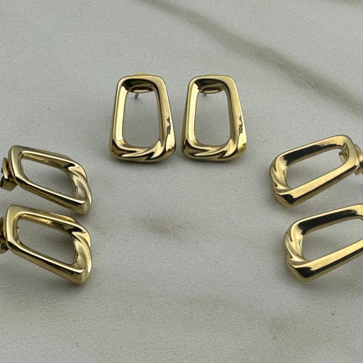 Χρυσά σκουλαρίκια Cleo (5)