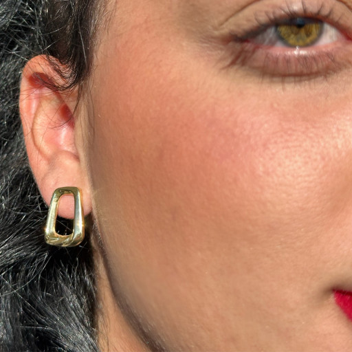 Χρυσά σκουλαρίκια Cleo (6)