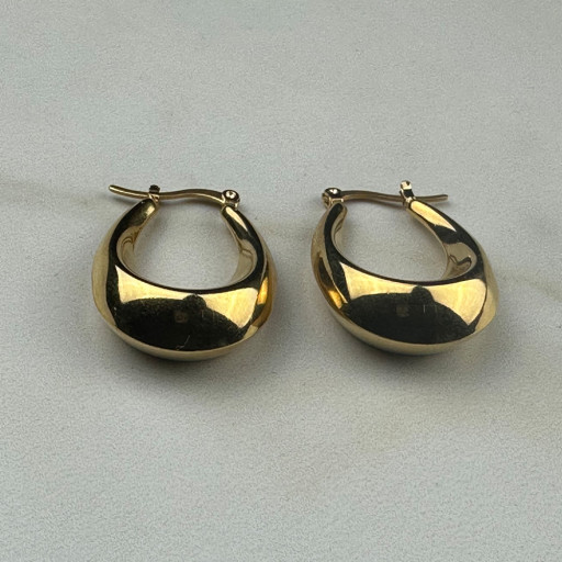 Χρυσά σκουλαρίκια Golden River (3)