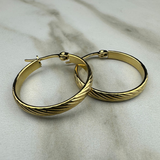 Χρυσά Σκουλαρίκια κρίκοι (2)