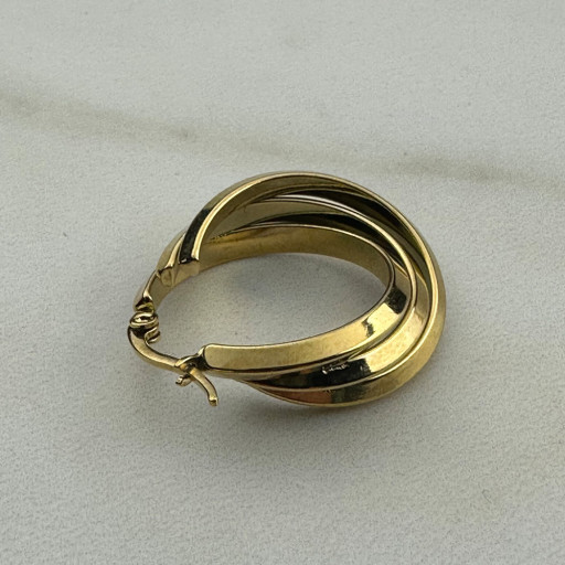 Χρυσά σκουλαρίκια κρίκοι Gilded (2)