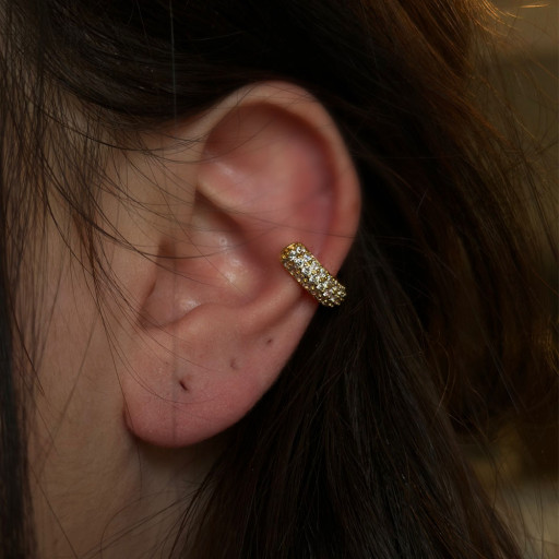 Χρυσά Σκουλαρίκια Μικρά Διαμάντια (4)