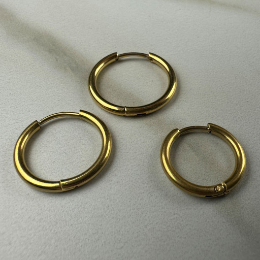 Χρυσά Σκουλαρίκια Rings Set (3)