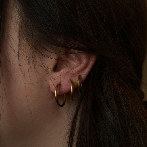 Χρυσά Σκουλαρίκια Rings Set (5)