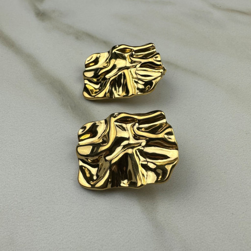 Χρυσά Σκουλαρίκια Waves (3)