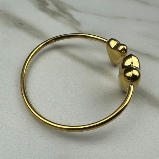 Χρυσή xειροπέδα βραχιόλι Love Bond (3)