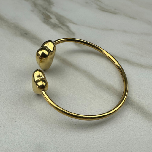 Χρυσή xειροπέδα βραχιόλι Love Bond (4)