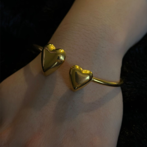 Χρυσή xειροπέδα βραχιόλι Love Bond (5)