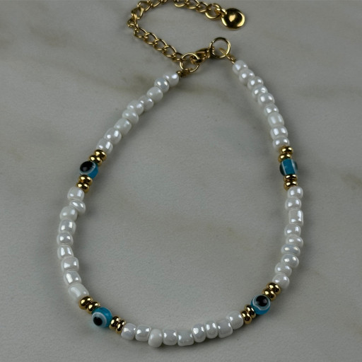 Χρυσό Βραχιόλι Ποδιού Good Eye (2)