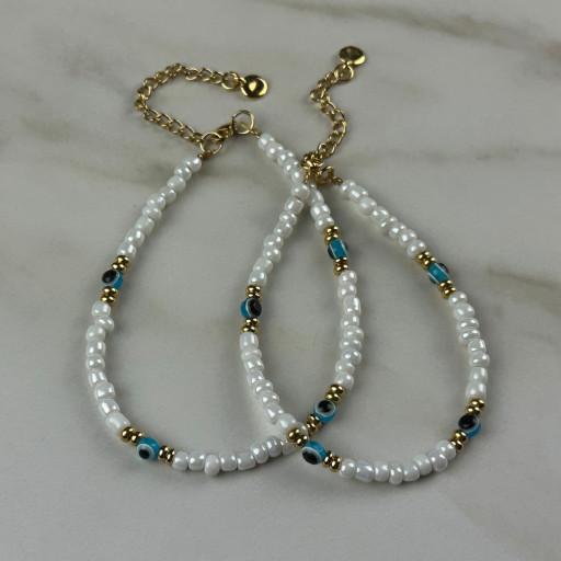 Χρυσό Βραχιόλι Ποδιού Good Eye (3)