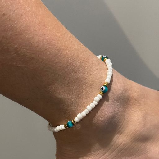 Χρυσό Βραχιόλι Ποδιού Good Eye (5)