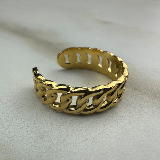 Χρυσό δαχτυλίδι Braid (1)