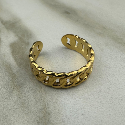 Χρυσό δαχτυλίδι Braid (2)