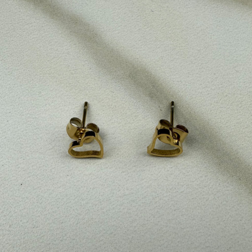 Σετ Χρυσό Κολιέ και Σκουλαρίκια Καρδιές (4)